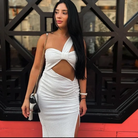 PrettyLittleThing Dresses Plt White Summer Dress Size Poshmark